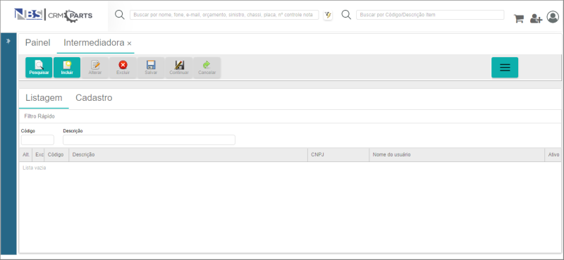 CRM Parts - Tabelas - Ecommerce - Intermediadora - Aba Listagem.png