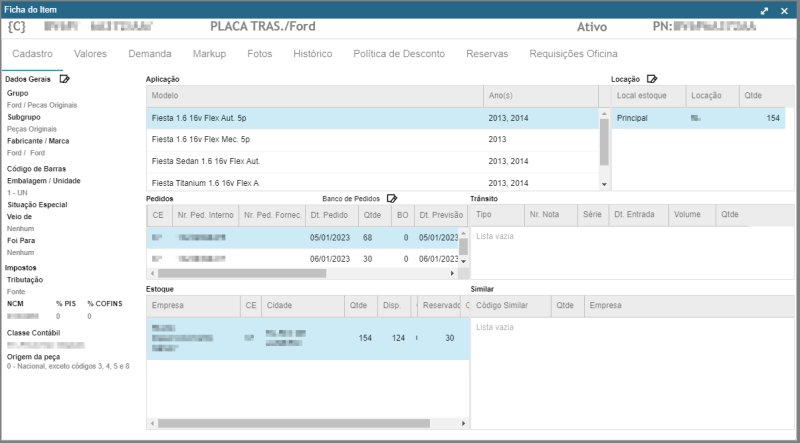 CRM Parts - Tela Menu Principal - Pré Pedidos - Grid - Ficha do Item.png