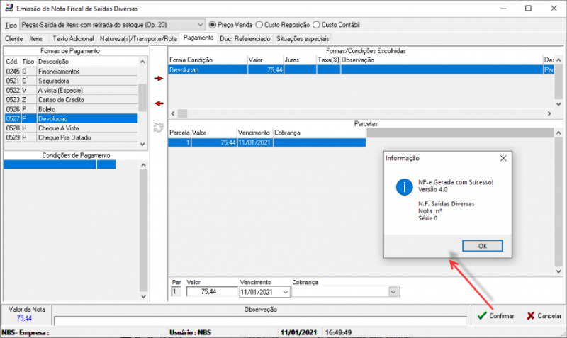 NBSShortcut - Emissao Nota Fiscal de Saida Diversas - Pagamento.png