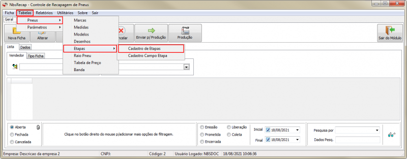 NBSRecap - Tela Menu Principal - Tabelas - Etapas - Cadastro de Etapa.png