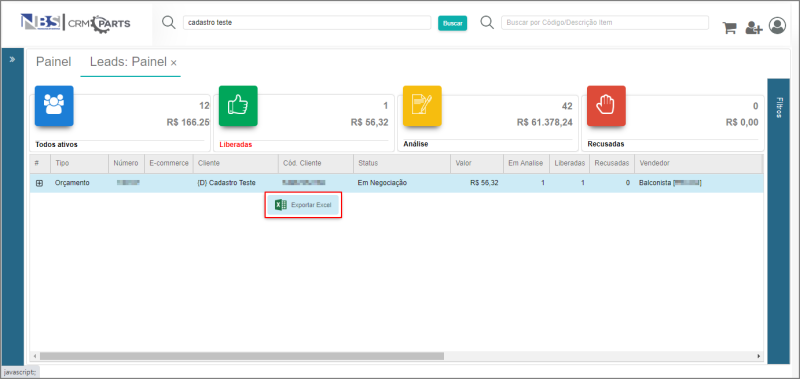 CRM Parts Painel - Botão Agenda - Menu Flutuante.png