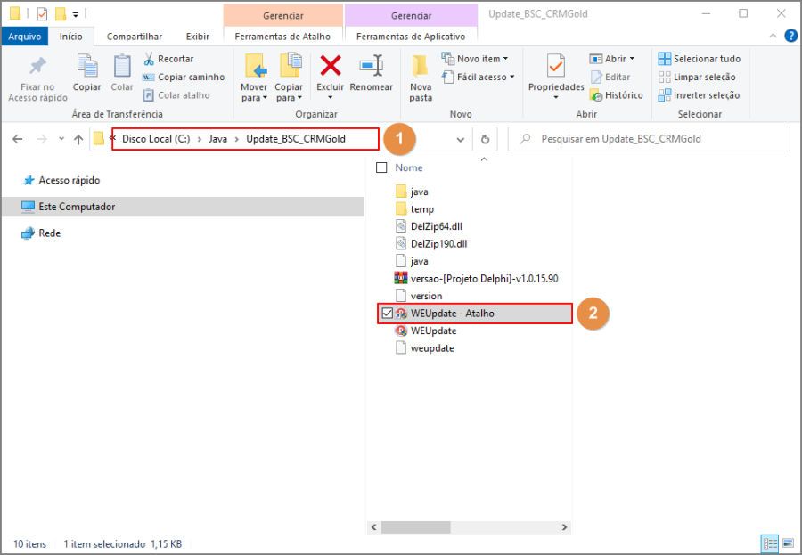 CRM Gold - Manual de Atualização - Menu Raiz - Disco Local C - Pasta Java - WEUpdate-Atalho.png