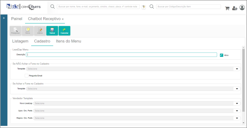 CRM Parts - Tabelas - LeadZap - Chatbot Receptivo - Aba Cadastro.png
