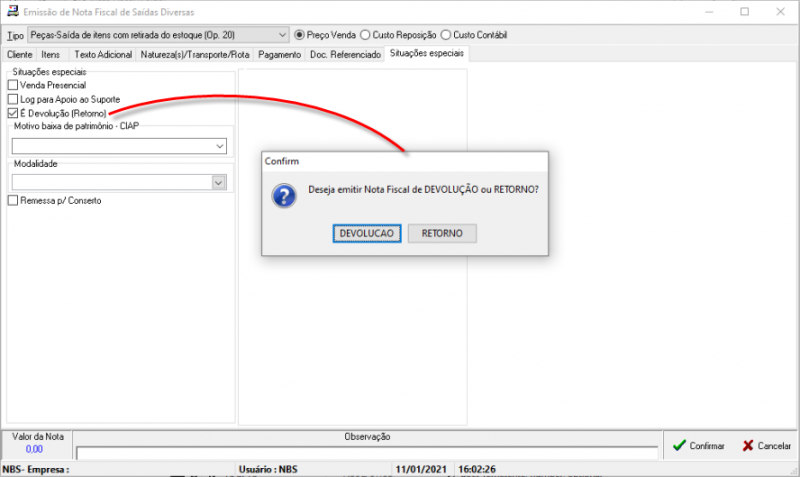 NBSShortcut - Emissao Nota Fiscal de Saida Diversas - Form Confirm.png