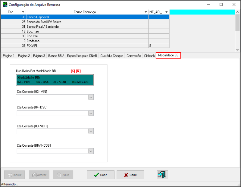 Sisfin - Tabelas - Cobrança Bancaria - Configuração Empresa Banco - Aba Modalidade BB.png