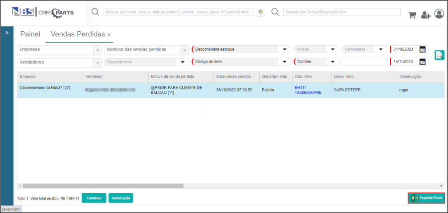 CRM Parts - Relatórios - Vendas Perdidas - Botão Exportar Excel1.png