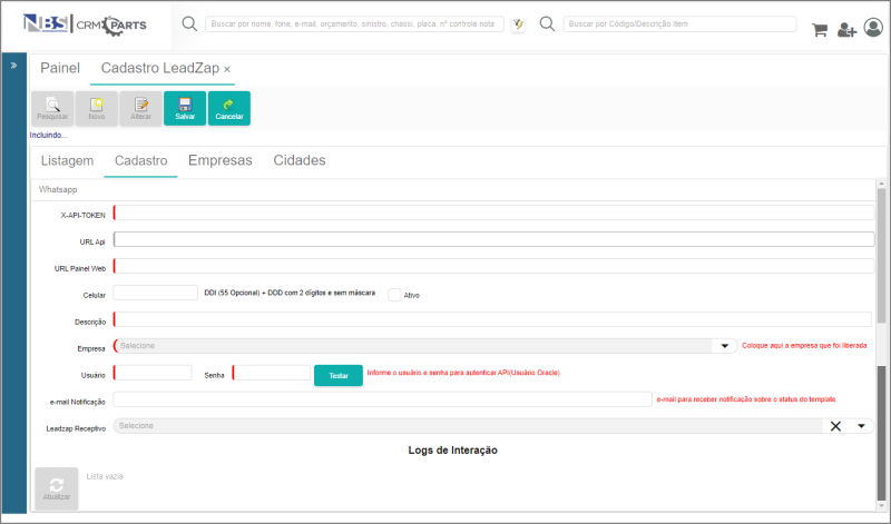 CRM Parts - Tabelas - LeadZap - Cadastro - Aba Cadastro.png
