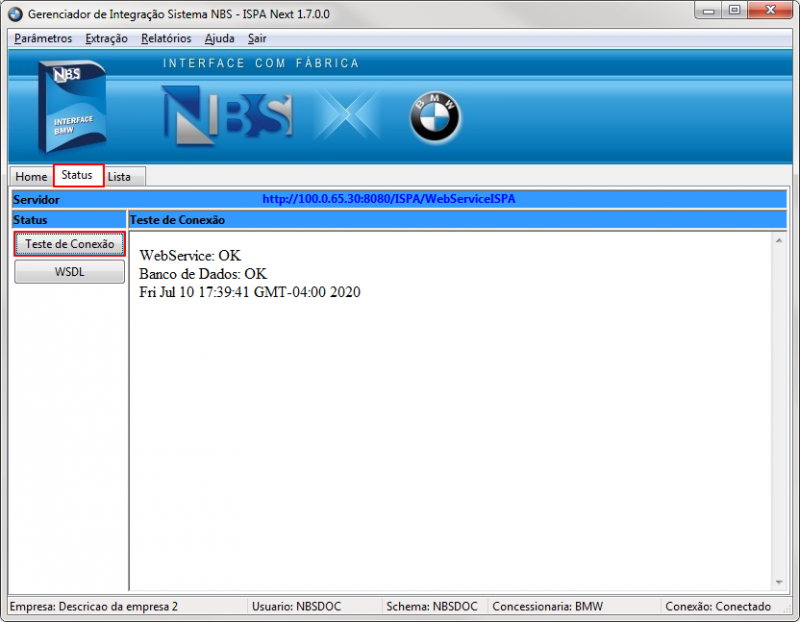 Modulo cargabmw - ispa - tela menu principal - aba status - botao teste de conexao 2.png