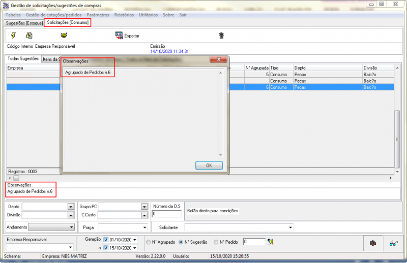PedCentral - Solicitacoes (Consumo) - Menu flutuante - Form. Observacoes.png