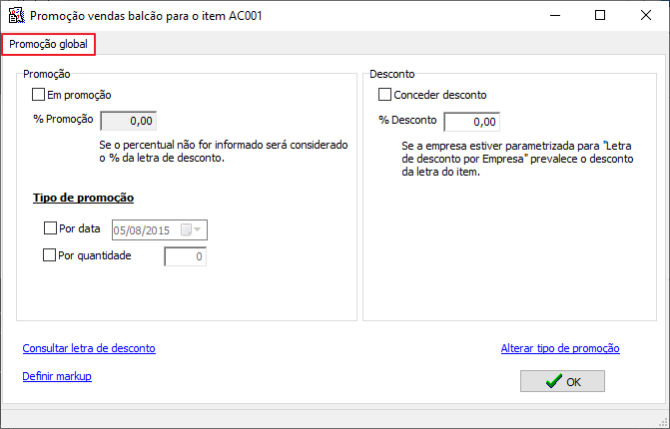 Pedidos - Vendas - Pendentes-Oficina - Form Vendas Pendentes na Oficina-Internas - Botao Detalhes do Item - Form Detalhe do Item - Botao Promocao - Form Promocao Vendas Balcao - Promocao Global.png