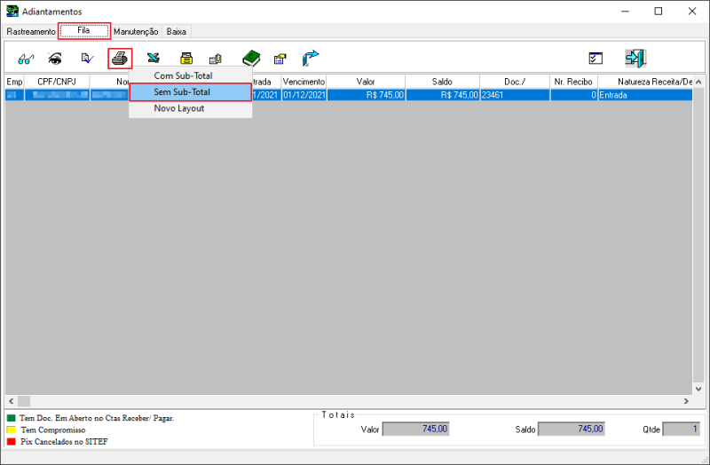 Sisfin - Conta Corrente - Adiantamento - Form Adiantamentos - Botao Impressao da Consulta - Opcao Sem SubTotal.png