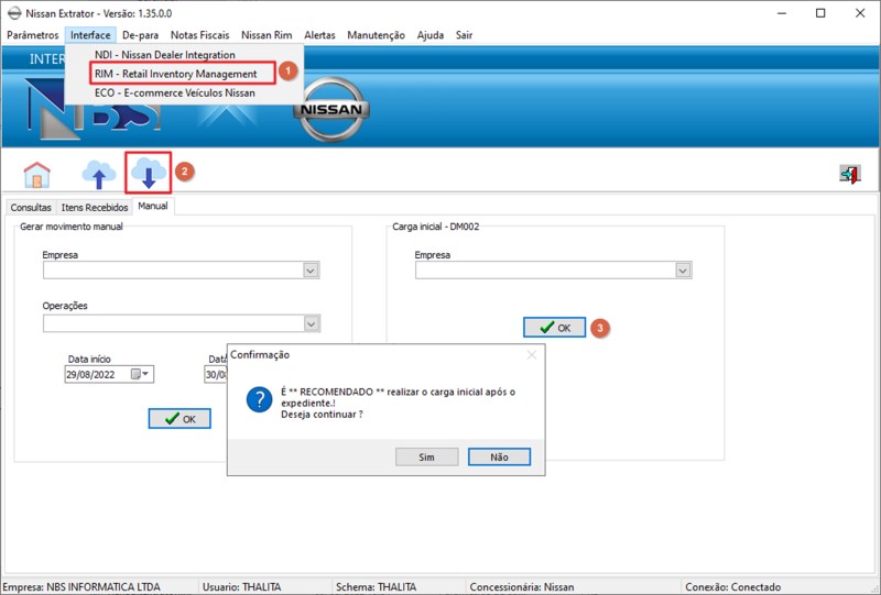 Nissan Extrator - Interface - RIM - Botao Recebimento Cadastro Pecas - Aba Manual.png