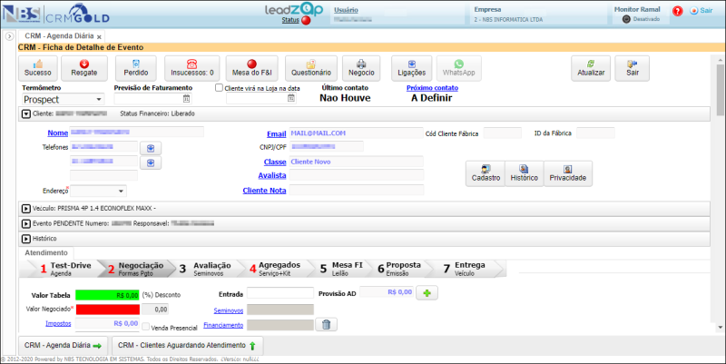 CRM Gold - Controle de Leads - Agenda - Form CRM Agenda Diaria - Botao Fila Espera - Botao Atender - Form CRM-Ficha de Detalhe de Evento.png